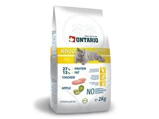 Сухой корм ONTARIO для взрослых кошек живущих в помещении с курицей 20770