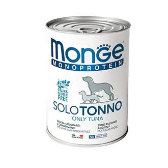 Паштет MONGE Monoprotein Solo для собак с тунцом Solotonno Only Tuna 400 гр