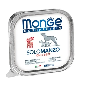 Паштет MONGE Monoprotein Solo для собак с говядиной Solomanzo Only Beef