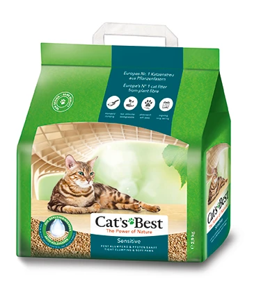 Древесный комкующийся наполнитель Cat's Best Sensetive (Green Power) 65603