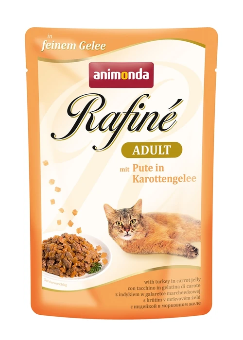 Пауч ANIMONDA Rafin Soup Adult для взрослых кошек с индейкой в морковном желе 83794