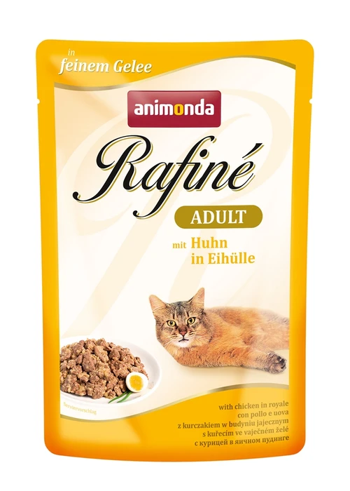 Пауч ANIMONDA Rafin Soup Adult для взрослых кошек с курицей в яичном пудинге 83796