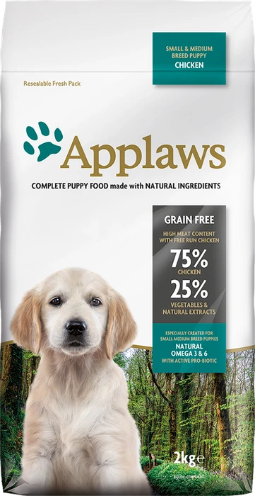 Беззерновой сухой корм APPLAWS Dry Dog Chicken Small/Medium Breed Puppy для щенков малых и средних пород с курицей и овощами 10299