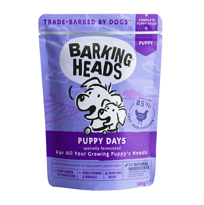 Пауч BARKING HEADS для щенков с курицей "Щенячьи деньки"