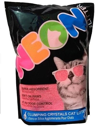 Комкующийся силикагелевый наполнитель Neon Litter розовый 700419