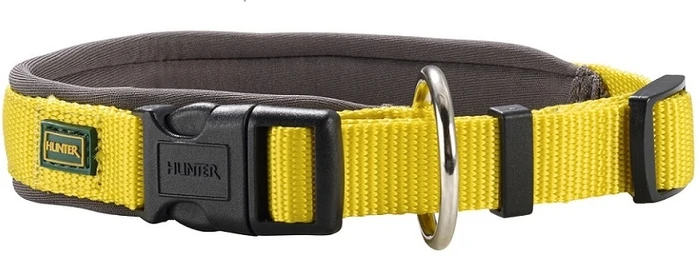Hunter ошейник для собак Neopren Vario Plus 65 (60-65)/3,8 см нейлон/неопрен желтый/бежевый 64189