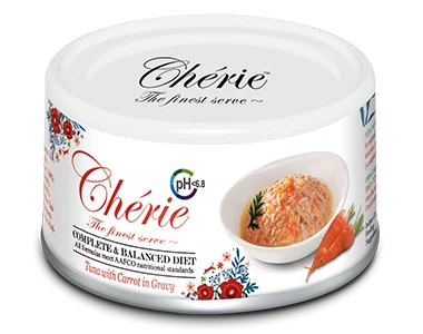 Консервы PETTRIC Cherie для кошек тунец с морковью в соусе профилактика МКБ Urinary Care Complete Balanced Diet Tuna with carrot in gravy 10187P