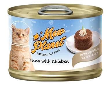 Консервы MEW PLANET для взрослых кошек паштет из тунца с курицей 9989