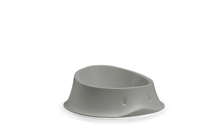 Миска Stefanplast нескользящая Chic 650 мл, 22*22*8,6 см серый