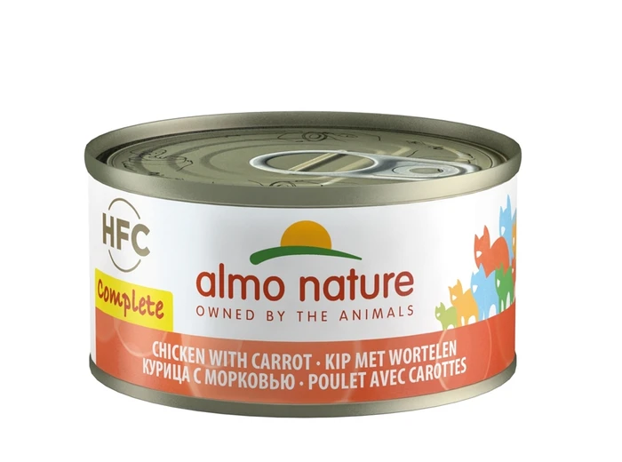 Полнорационные консервы ALMO NATURE для кошек с курицей и морковью (HFC Complete - Chicken with Carrot)