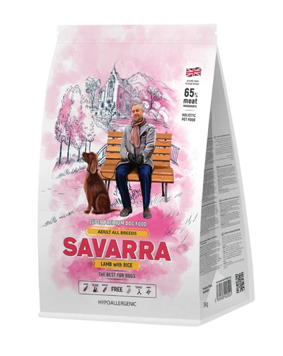 Сухой корм Savarra Adult All Breed Lamb/Rice для собак всех пород с ягненком и рисом 5649050