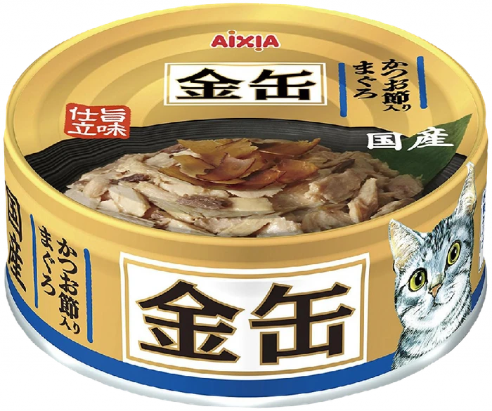 Консервы для кошек AIXIA Kin-Can Tuna with Dried skipjack тунец и сушеный бонито 4571104712459