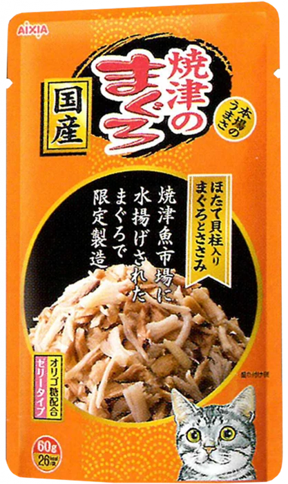 Пауч для кошек AIXIA Yaizu-no-Maguro, тунец, куриное филе и гребешок в желе 4571104715757