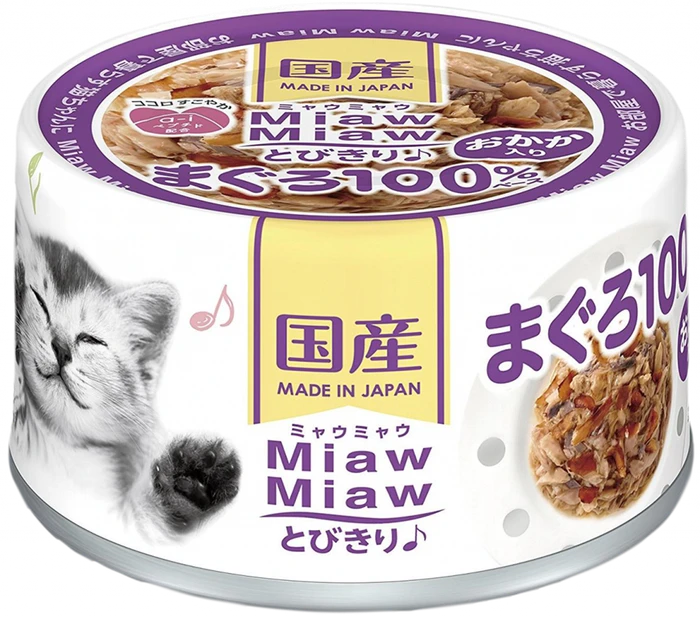 Консервы для кошек AIXIA MiawMiaw Tobikiri, тунец и сушеный бонито в нежном желе 45182600