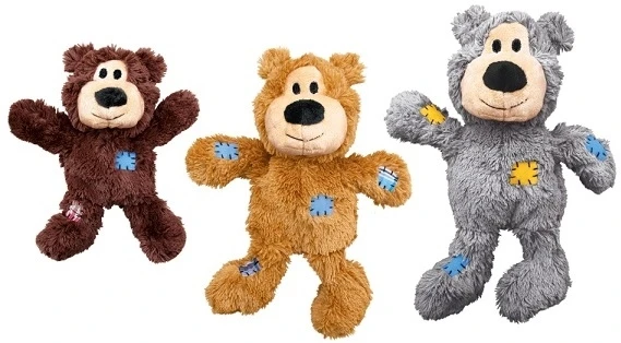 Игрушка для мелких и средних собак KONG WildKnots "Мишка" с канатом внутри 18 см NKR3E