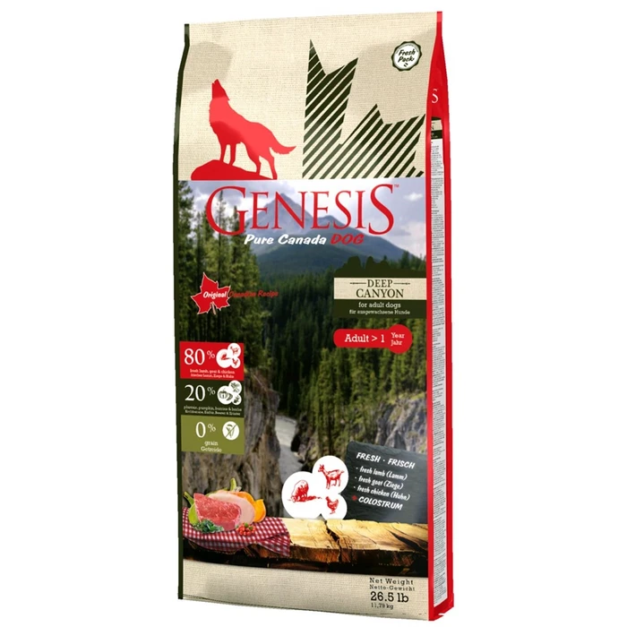 Беззерновой сухой корм Genesis Pure Canada для собак с курицей, ягненком и козой (Deep Canyon) 515000907