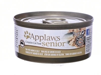 Консервы APPLAWS для пожилых кошек с тунцом и сардинами в желе Senior Cat Jelly Tuna/Sardine 24345