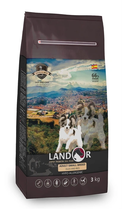 Сухой корм Landor для взрослых собак мелких пород с уткой и рисом Dog Adult Small Breed Duck with Rice 7843301