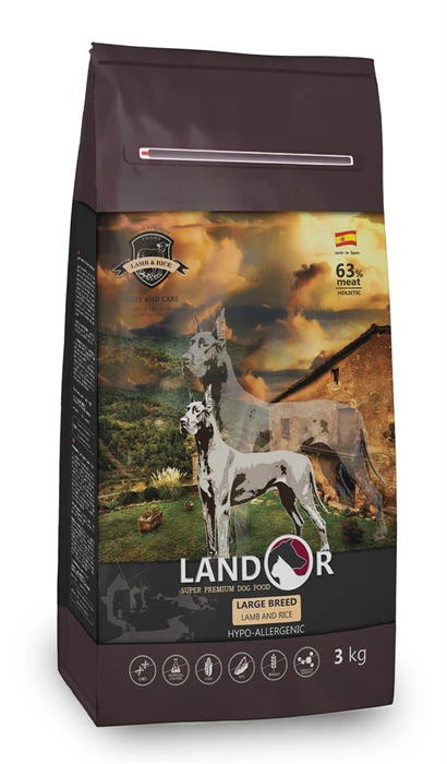 Сухой корм Landor для взрослых собак крупных пород с ягненком и рисом Dog Adult Large Breed Lamb with Rice 7843312