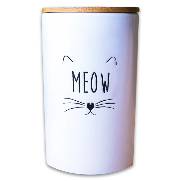 Керамический бокс для хранения корма КерамикАрт MEOW для кошек 1700 мл 190213