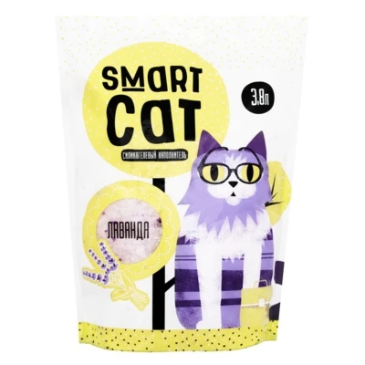 Силикагелевый наполнитель SMART CAT с ароматом лаванды 24575