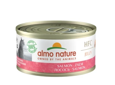 Консервы ALMO NATURE HFC для взрослых кошек с лососем Jelly Adult Cat Salmon