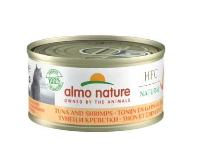 Консервы ALMO NATURE для взрослых кошек с тунцом и креветками 75% мяса Legend Adult Cat Tuna Shrimps