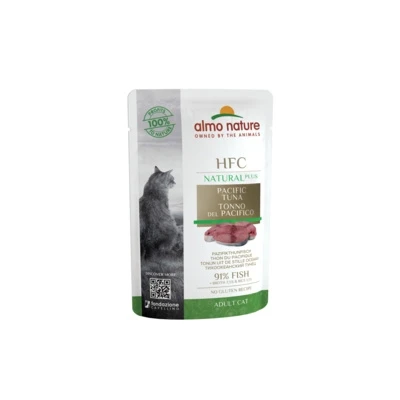 Пауч ALMO NATURE Natural Plus для взрослых кошек "Тихоокеанский тунец" 91% мяса (Alternative Pacific Tuna)
