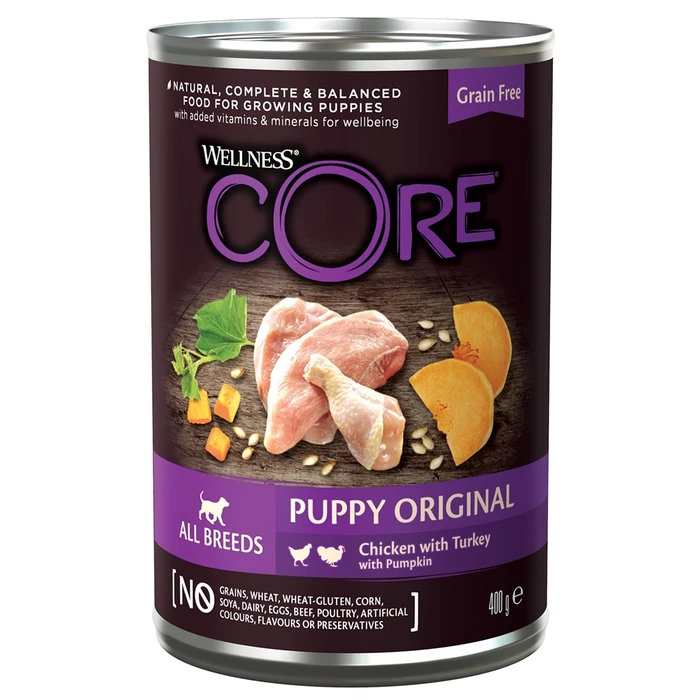 Консервы беззерновые Wellness Core для щенков из курицы с индейкой и тыквой Puppy Chicken, Turkey with Pumkin 10870
