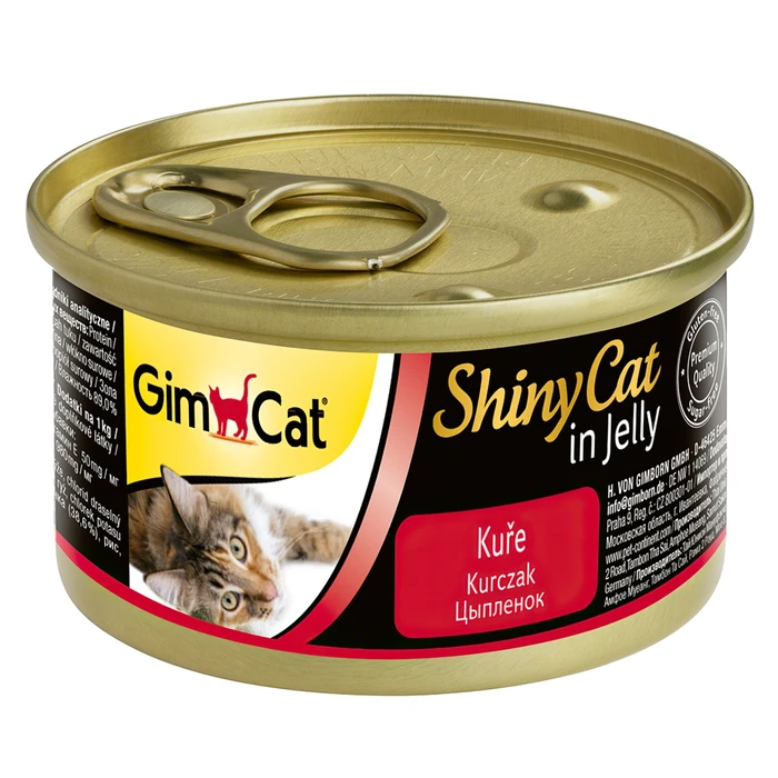 Консервы GimCat ShinyCat для кошек из цыпленка в желе