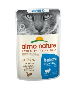 Пауч ALMO NATURE Functional для кастрированных кошек с цыпленком Sterilised with Chicken