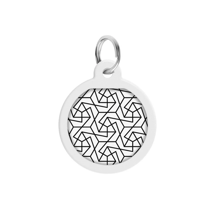 Адресник для собак и кошек WAUDOG Smart ID QR паспортом, рисунок Геометрия лицевая сторона