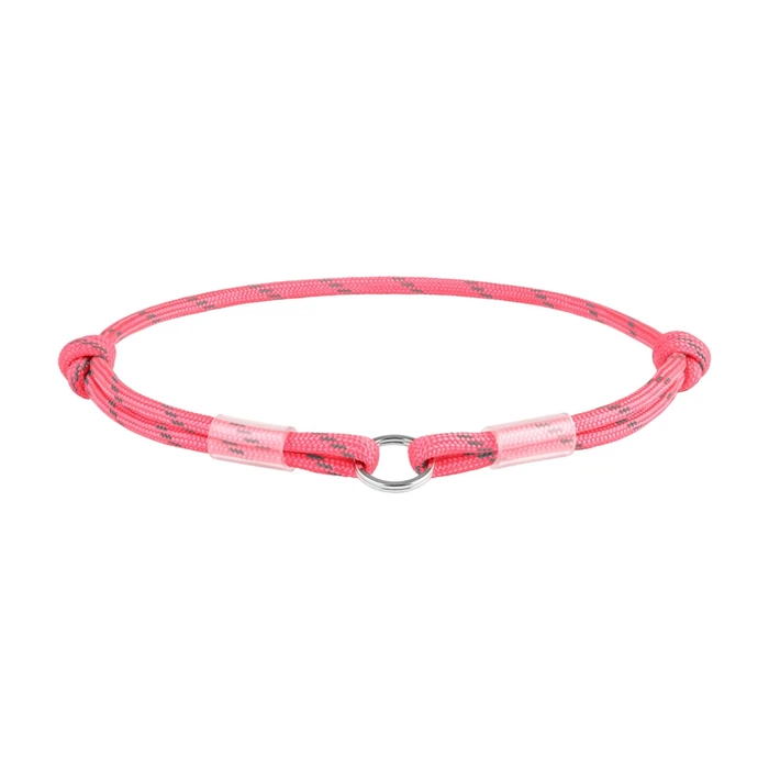 Светоотражающий шнурок для адресника WAUDOG Smart ID размер S длина 25-45 см розовый