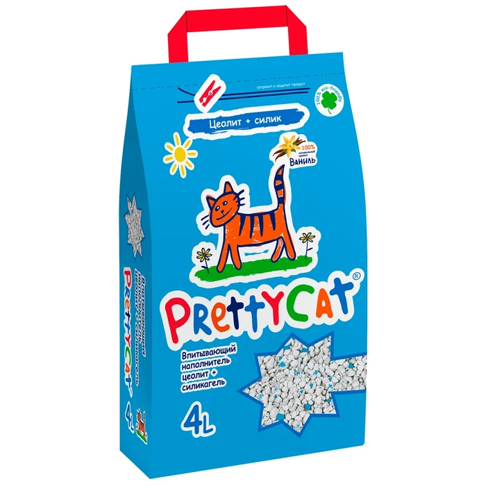 Впитывающий наполнитель PrettyCat Aroma Fruit с ароматом ванили с деокристаллами 8 л