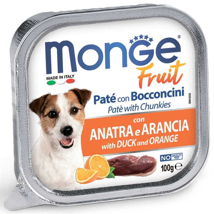 Паштет MONGE Fruit для собак с уткой и апельсином with Duck and Orange