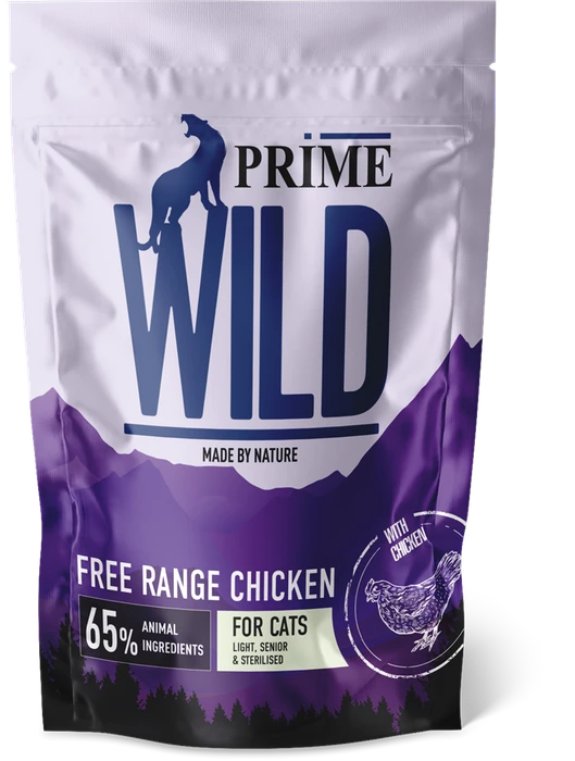 Беззерновой сухой корм PRIME WILD для стерилизованных кошек / контроль веса с курицей PRIME WILD GF FREE RANGE CHICKEN 137.2.3053