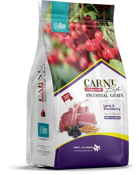 Сухой корм CARNI LIFE для щенков всех пород ягненок с ежевикой и клюквой CARNI LIFE Puppy