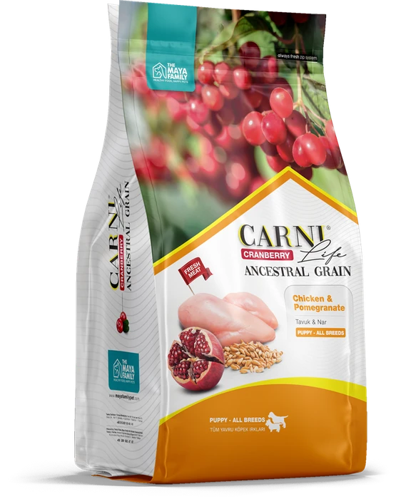 Сухой корм CARNI LIFE для щенков всех пород курица с гранатом и клюквой CARNI LIFE Puppy