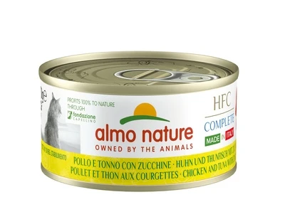 Консервы ALMO NATURE HFC Natural для кошек Итальянские рецепты: Курица и Тунец с Цуккини HFC Made in Italy - Chicken and Tuna and Zucchini 55015