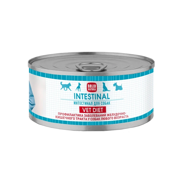 Консервы Solid Natura VET Intestinal диета для щенков и собак с курицей и индейкой для профилактики и лечения заболеваний ЖКТ 161024