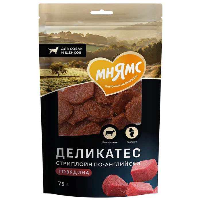 Лакомство для собак Мнямс с говядиной "Стриплойн по-английски" 709487