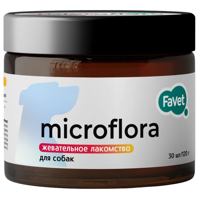 Favet Функциональное лакомство SuperFlora Soft Chews для пищеварительной системы для собак, 120г FVt545817