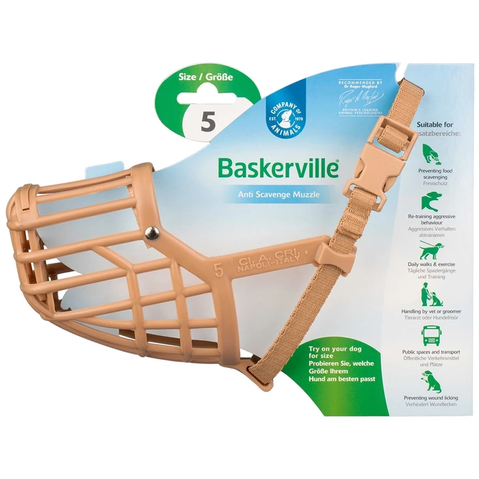 Намордник для собак COA "Baskerville Classic Muzzle", Size 5, 6х24 см 60510A/COA