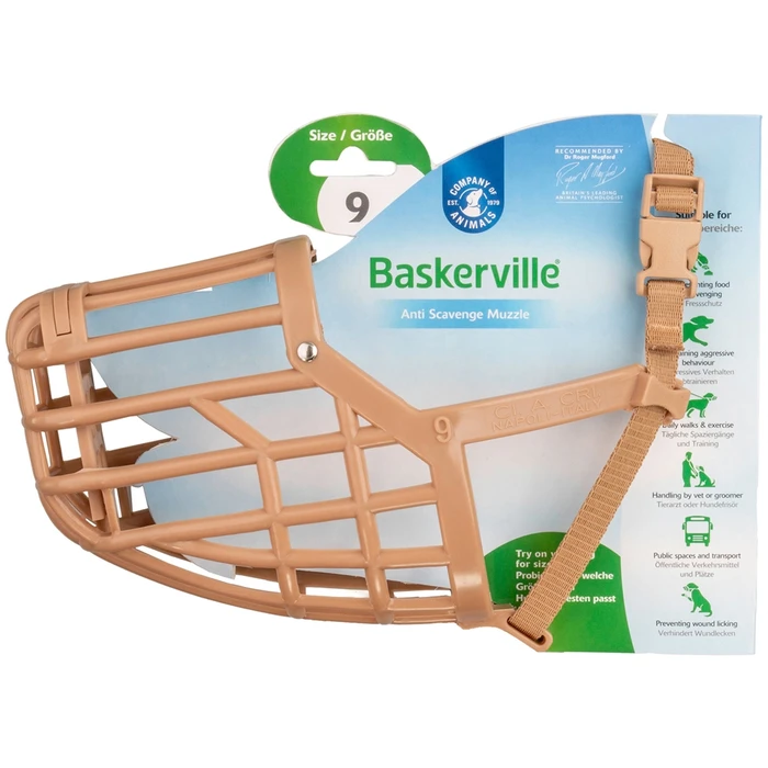 Намордник для собак COA "Baskerville Classic Muzzle", Size 9, 8.5х34 см 60910A/COA