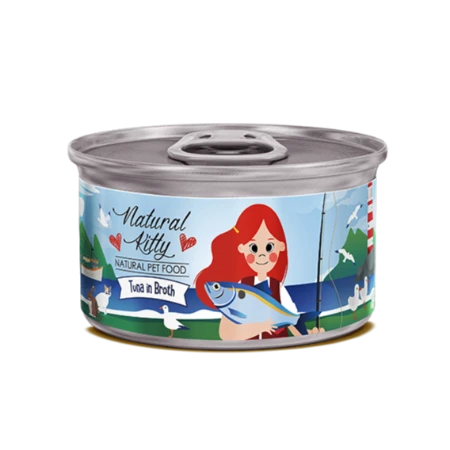 Консервы PETTRIC Natural Kitty для кошек Тунец в собственном соку (Natural Kitty Tuna in broth) 00-00000285