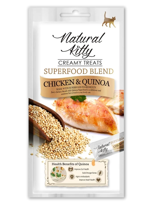 Лакомство Pettric Natural Kitty крем-суп для кошек Курица и киноа 00-00001726