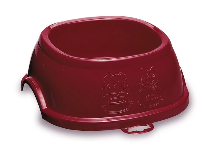 Миска Stefanplast нескользящая Break 1, бордовая, 400мл, 17*17*6см (96001) 37991817