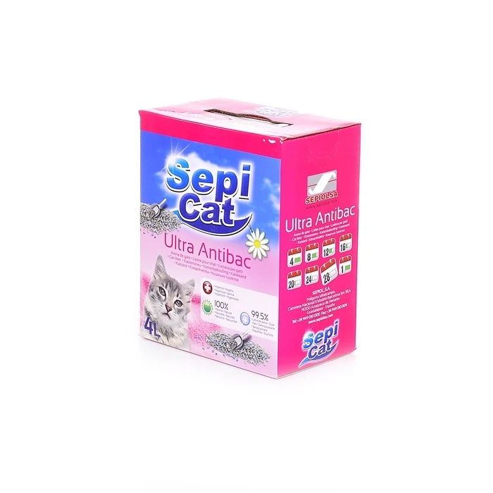 Комкующийся наполнитель Sepiolsa Sepicat Ultra Antibac антибактериальный 20410