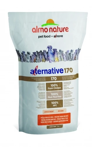 Сухой корм ALMO NATURE AlternativeFresh Chicken and Rice для собак средних и крупных пород со свежим цыпленком и рисом 75% мяса 10756