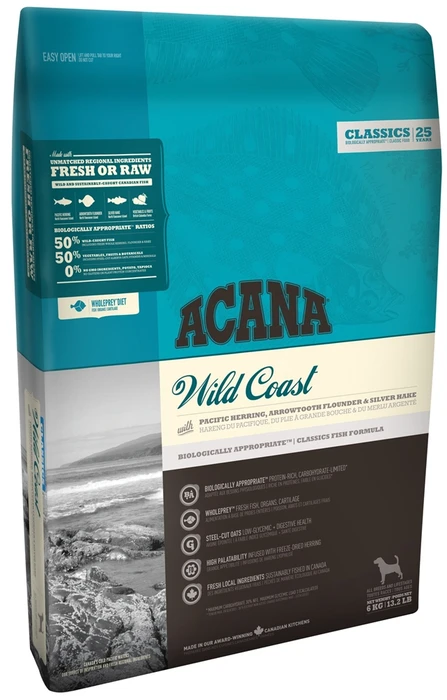 Сухой корм ACANA Classic WILD COAST для собак всех пород и возрастов с рыбой, фруктами и овощами 60460